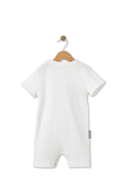 Maya And Luca Little Prince Print Short Sleeve White Jumpsuit