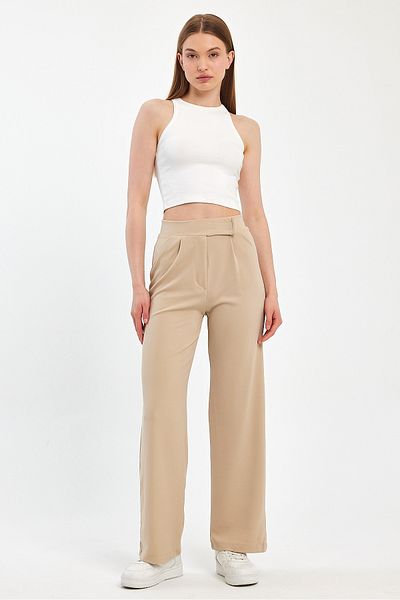 ElitWear Flexible CREPE FABRIC PALAZZO PANT WITH CIRT COVER AND ELASTIC WAIST