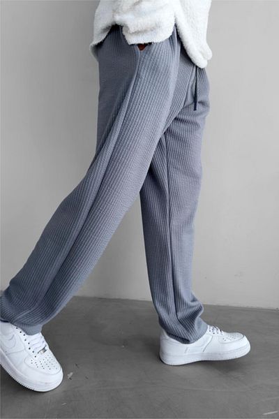 MADZEYMODA Ανδρικό τζόγκερ με καπνιστό κορδόνι Baggy Fit Baggy Fit