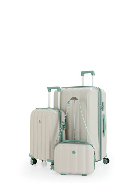 MÇS Mçs Polipropilen 3'lü Valiz Seti Büyük & Kabin & Makyaj V305