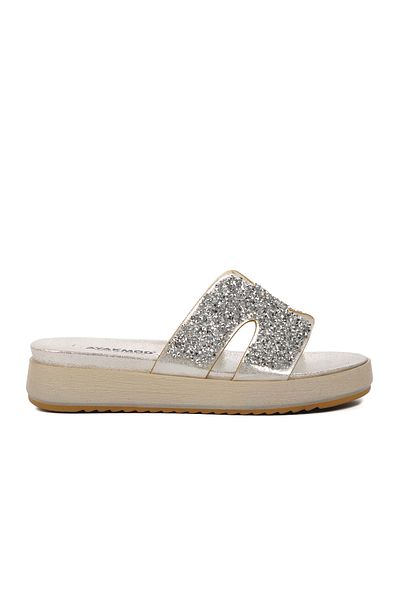 AYAKMOD 286064 Silver Women's Slippers