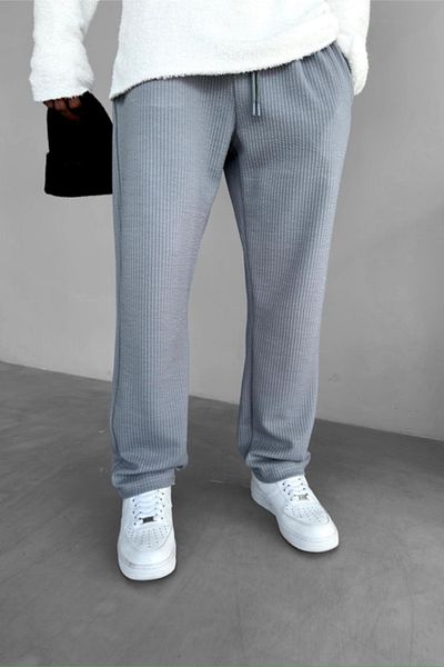 MADZEYMODA Ανδρικό τζόγκερ με καπνιστό κορδόνι Baggy Fit Baggy Fit