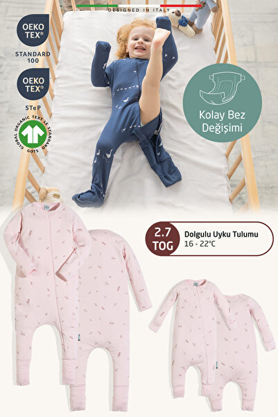 Elele EleleLife Dolgulu Çoçuk/Bebek Uyku Tulumu 2.7 Tog Pembe Sanno