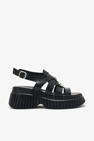 Louis Cardy Sandale de damă Meya din piele naturală neagră