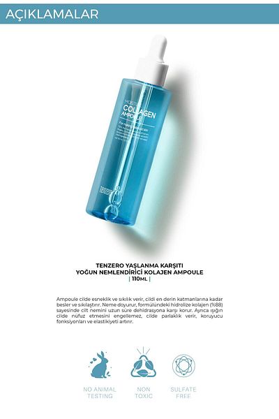 TENZERO 110ml Collagen Ampoule Serum - Anti-Aging, Intensive Moisturizer