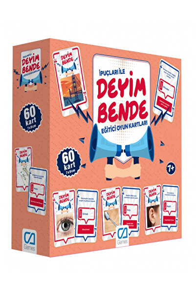 CA Games Deyim Bende 60 Kartlı İpuçlu Eğitici Çocuk Oyun Kartları 2-4 Kişilik...