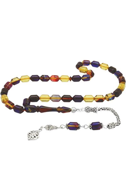 Tesbihane Ασημένιο 925 κοσμήματα με φούντα με κορδόνια, κομμένα σε κάψουλες, κορναρίτιδα φωτιάς, χάντρες προσευχής