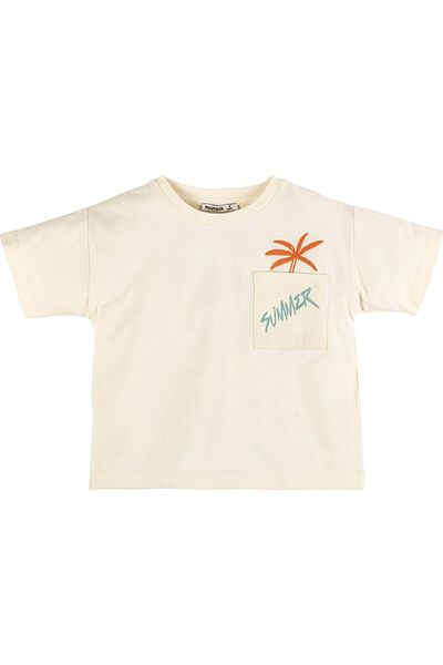 İdilbaby&Mamino Tricou supradimensionat cu imprimeu crem İDİLBABY&MAMINO pentru baieti