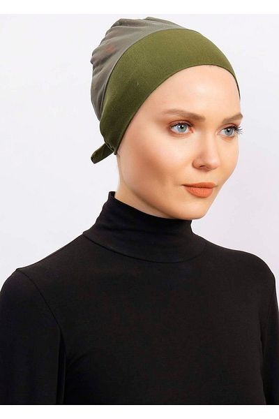 Ecardin Khaki Colored Clima Fit Bonnet - Breathable and Anti-Sweat - St 227