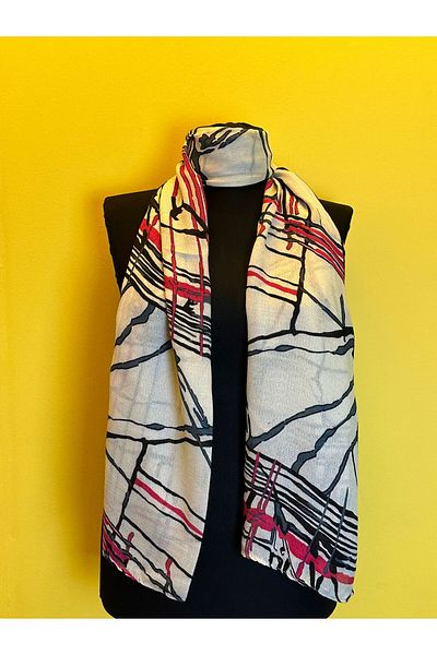 Gönülden Tasarım ΣΧΕΔΙΟ ΣΧΕΔΙΟ UNISEX Φουλάρι 165X50 CM Ροζ