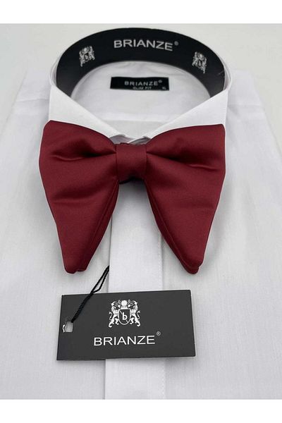 Brianze Claret Red Large Bow Tie