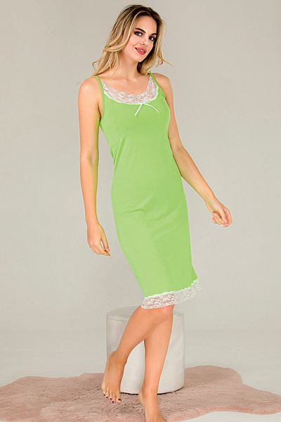 Jenny Daphne Jeny daphne lace detailed viscose fabric comfortable nightgown 5507