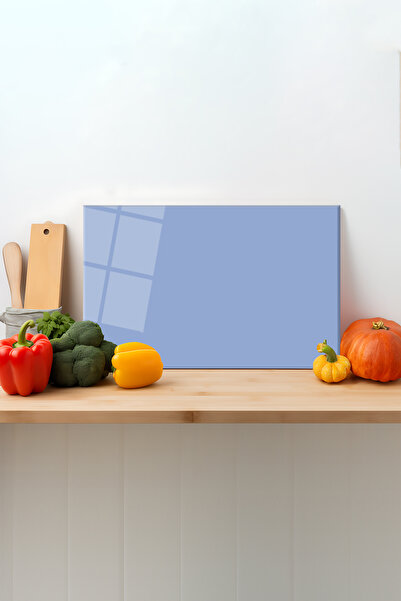 Rosyvien لوح تقطيع زجاجي من السيليكون باللون الأزرق من Huzur - لوح تقطيع مع قطع عرض وتقليم مقوى