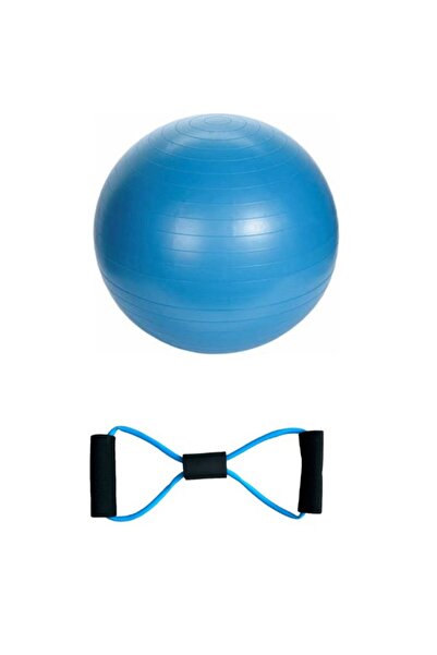 CKSpor Minge de Pilates din cauciuc texturat de 55 cm + Set de benzi de rezis...