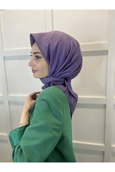 PİRAMİT Μονόγραμμα ζακάρ κασκόλ, μονόγραμμα πυραμίδας, μοτίβο σκούρο λιλά κασκόλ 01009