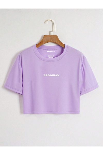 Revasser Tricou de damă Brooklyn, colorat, cu imprimeu personalizat, din bumbac, cu decolteu triplu, pieptănat