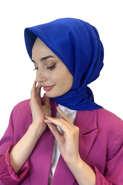 PİRAMİT Jacquard Monogram Scarf, Pyramid Monogram, Patterned Saks Scarf 01009