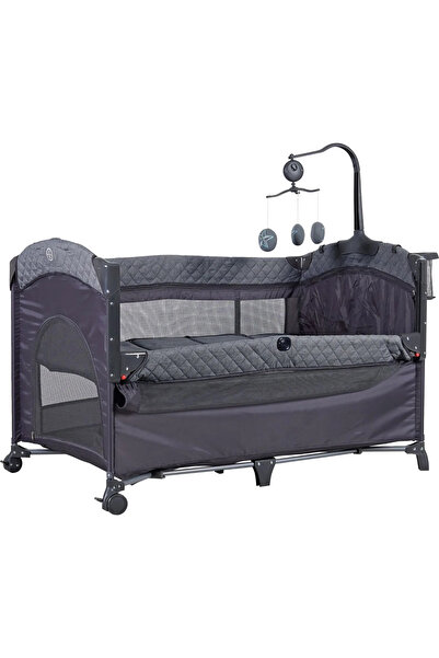 Prego 8044 Miami Plus Müzikli ve Oyuncaklı Anne Yanı Oyun Parkı 70X120 cm Füme