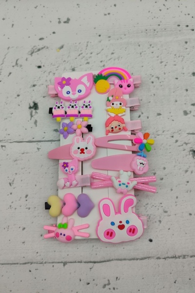 BGScollection Set de 14 agrafe pentru copii - Agrafe din silicon importate