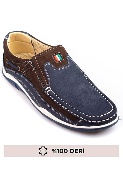 depderi Pantofi casual pentru bărbați cu design italian 100% piele nubuc - Fusebatlı