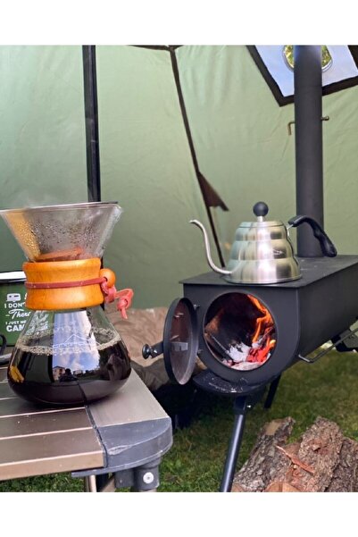 Genel Markalar Tek Kişilik Campout Filtre Kahve Demliği Gri Çelik