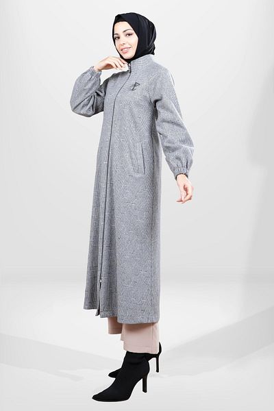 Beyza 3824 Μοντέλο Hijab Μαύρο Σπασμένο Καπάκι