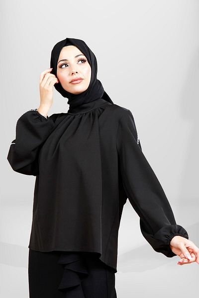 Beyza Hijab 4060 Μαύρη Μπλούζα