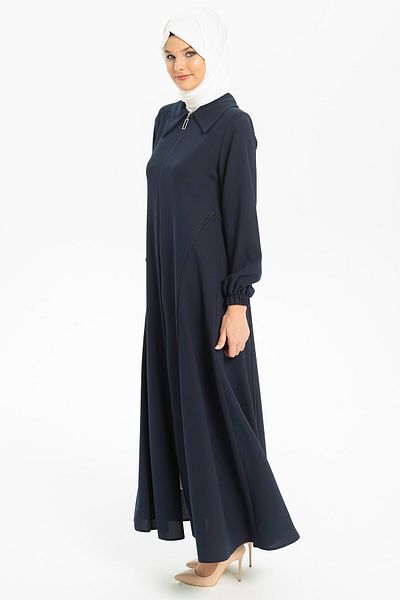 Beyza Navy Blue Rose Ferace - Πέτο πουκάμισου 3491