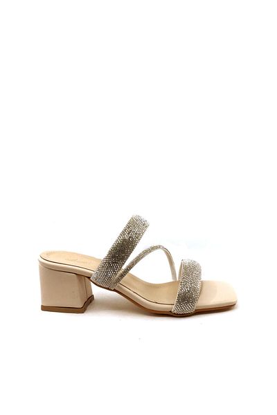 AYAKKABIMOOD Παντόφλες με τακούνι Ayakmood CC 103 6 εκ. Skin Stone