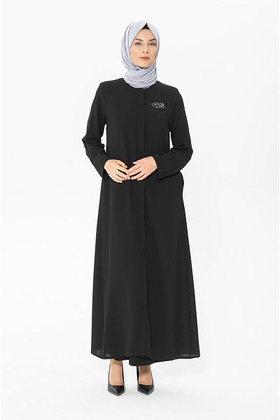 Beyza Aliye Ferace με μαύρη λεπτομέρεια Nervür 3351-2