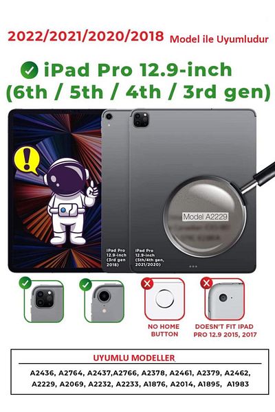UnDePlus Ipad Pro 11 1/2/3/4Generation Compatible Case with Pen Charge Pen Compartment 2018-2023