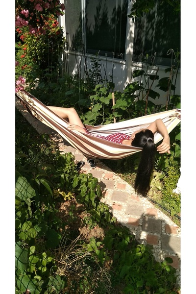 arslan deco Kumaş Hamak, Bez Hamak,tekne Hamağı,sağlam Hamak, Geniş Hamak Kahverengi Xl Hamak, Bahçe Hamağı