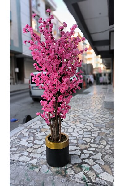 RUZGARCİCEK Rüzgar Yapay Çiçekçilik 140 cm 25x25 Saksıda Pembe Bahardalı