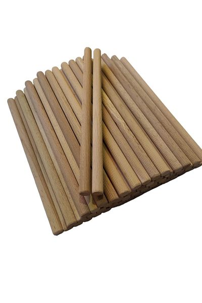 değerli hobi Wooden Kavela Slat Rod Kavela 1st Quality Grooved 8 Mm 20 Cm 40 Pieces