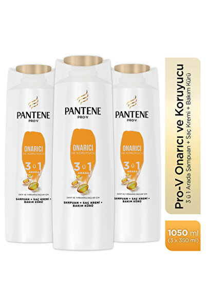 Pantene Onarıcı ve Koruyucu 3'ü1 Arada Şampuan 350 mlx3
