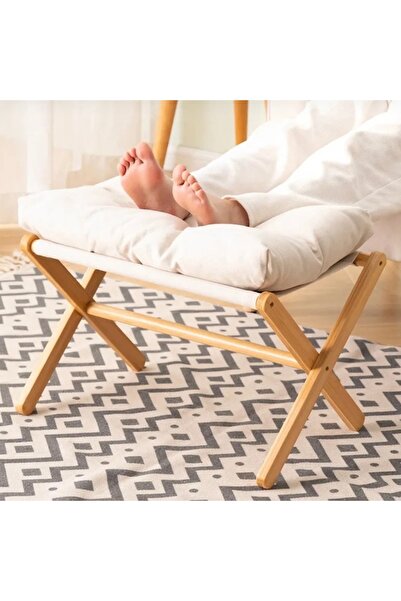 katasarım Katlanır Ahşap Puf Bahçe ve Ev Mobilyası