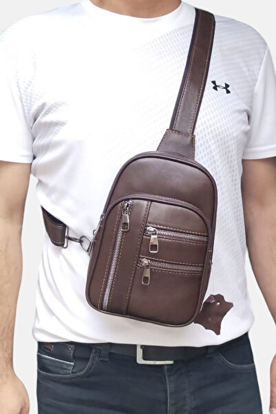 Lederax Hakiki Deri Göğüs Çantası Bodybag LD484