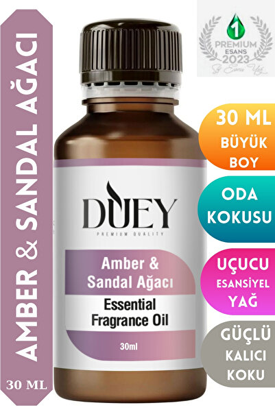 DUEY Amber&Sandal Ağacı Uçucu Yağ 30ML Buhurdanlık Yağı Difüzör Esansı Oda Ko...