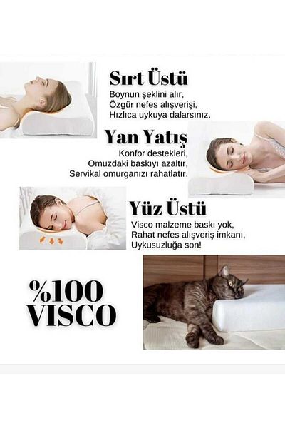 AYHOME Orthopedic Viskon Pillow Medical Pillow Head Neck Cushion Hard Hihg Pillow Climacomfort High Hard