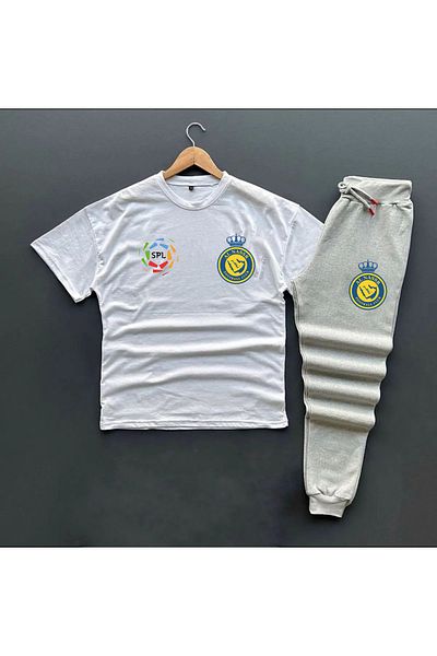 Pisa Art Al-Nassr Saudi Arabia Pro League Half Zipper Sweatpants Combination