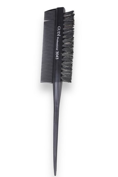 Gudi Professional 3043 Knob Brush And Crepe Skewer Comb Fireproof Black