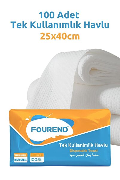 Fourend 100 Adet Tek Kullanımlık Havlu Manikür Pedikür Havlusu Çok Amaçlı Hav...