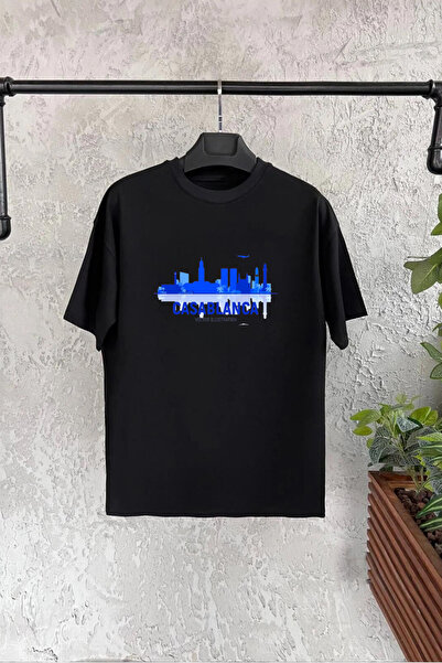 Massgai Μπλουζάκι Unisex Design Casablanca με στάμπα Oversize κοντό μανίκι 10...