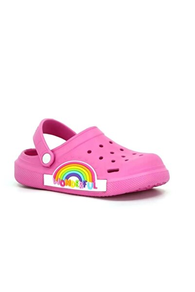 Calx Non-Slip Sole Soft Wonderful Written Rainbow Figured Daily Cross Slippers