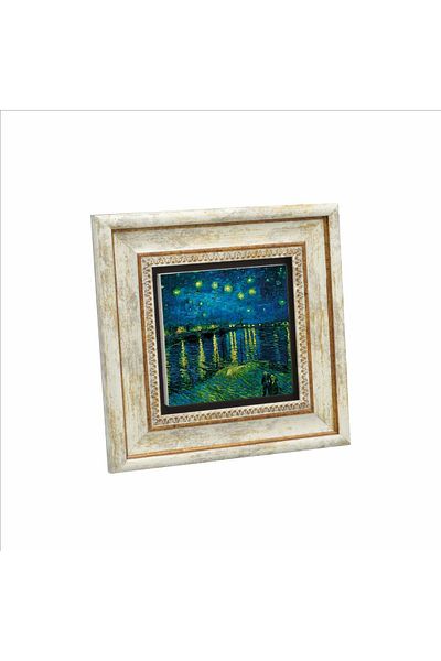 BAKSEPETE Vincent Van Gogh 1888 Pictură imprimată cu piatră naturală înstelată - pe râul Rin, 20cmx20cm Krg-136