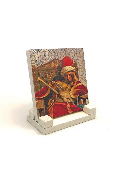 Sadrazam Markos Botsaris 10x10 Φυσική Πέτρα Επιτραπέζια - Επίσημη Εκτύπωση Krt-129