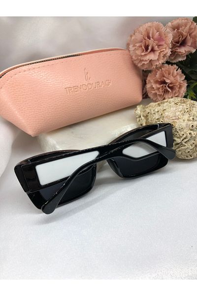 Di Caprio Keds Cat Eye Black and White Women's Sunglasses