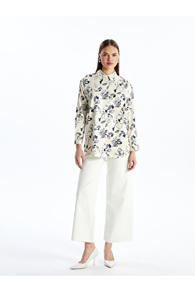 LC Waikiki Szatén női tunika - nyomtatott és hosszú ujjú ing