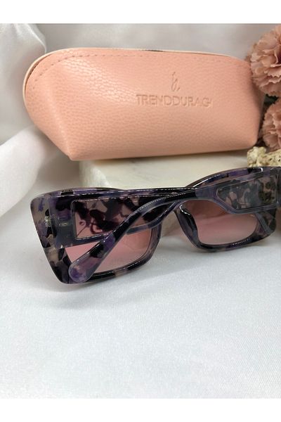Di Caprio Keds Cat Eye Purple Patterned Women Sunglasses