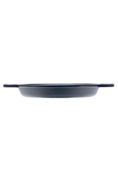 Sürel Shiny Matte Enameled 18 Cm Round Flat Pan Matte Black